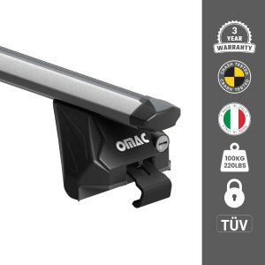 Alfa Romeo Stelvio Roof Rack - Omac - OMAC Basic V2 Flush (112 cm) - Silver - '17-'24